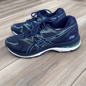 ASICS Gel-Nimbus 20 Women’s Running Shoes Indigo Blue Opal Green US 8 T850N